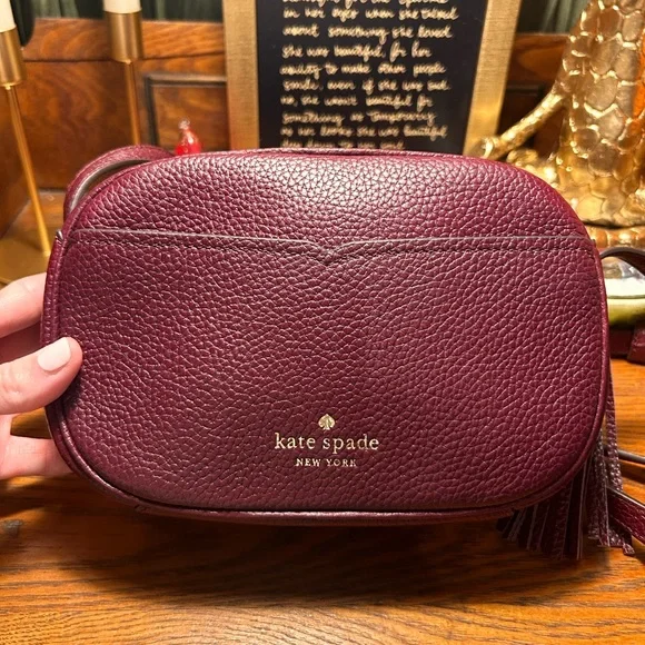 NWT, Kate Spade Burgundy Crossbody Bag - Picture 3 of 4